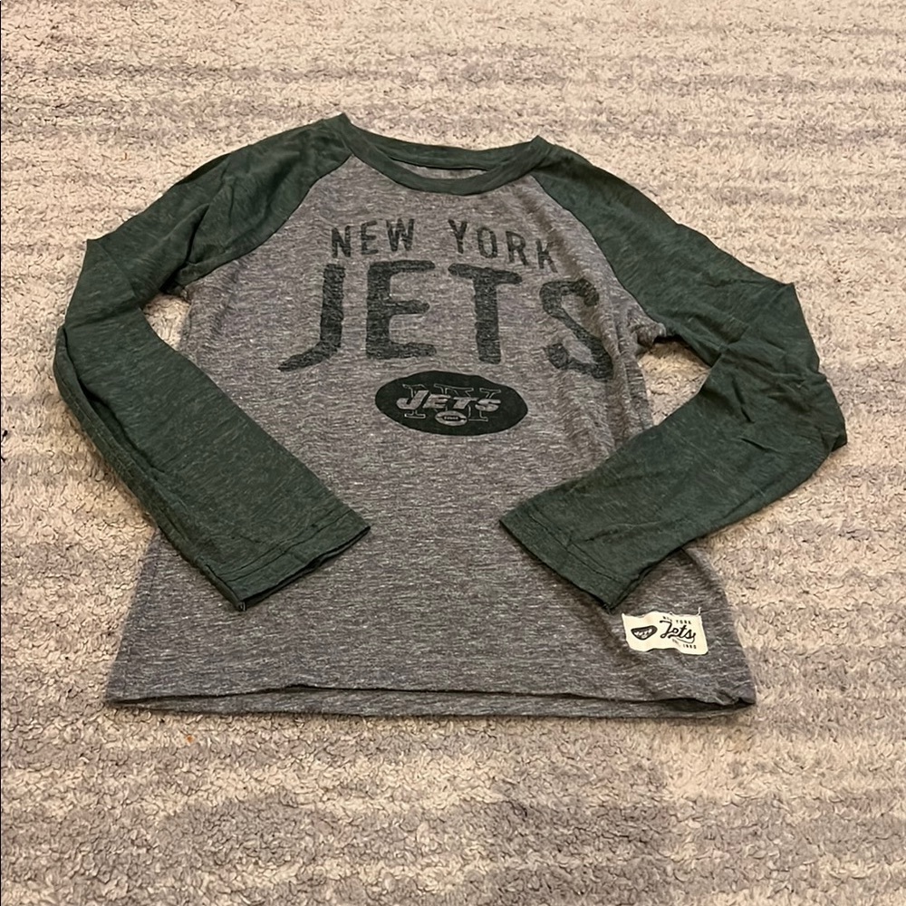NFL New York Jets Long Sleeve Tee Green and Gray- super soft